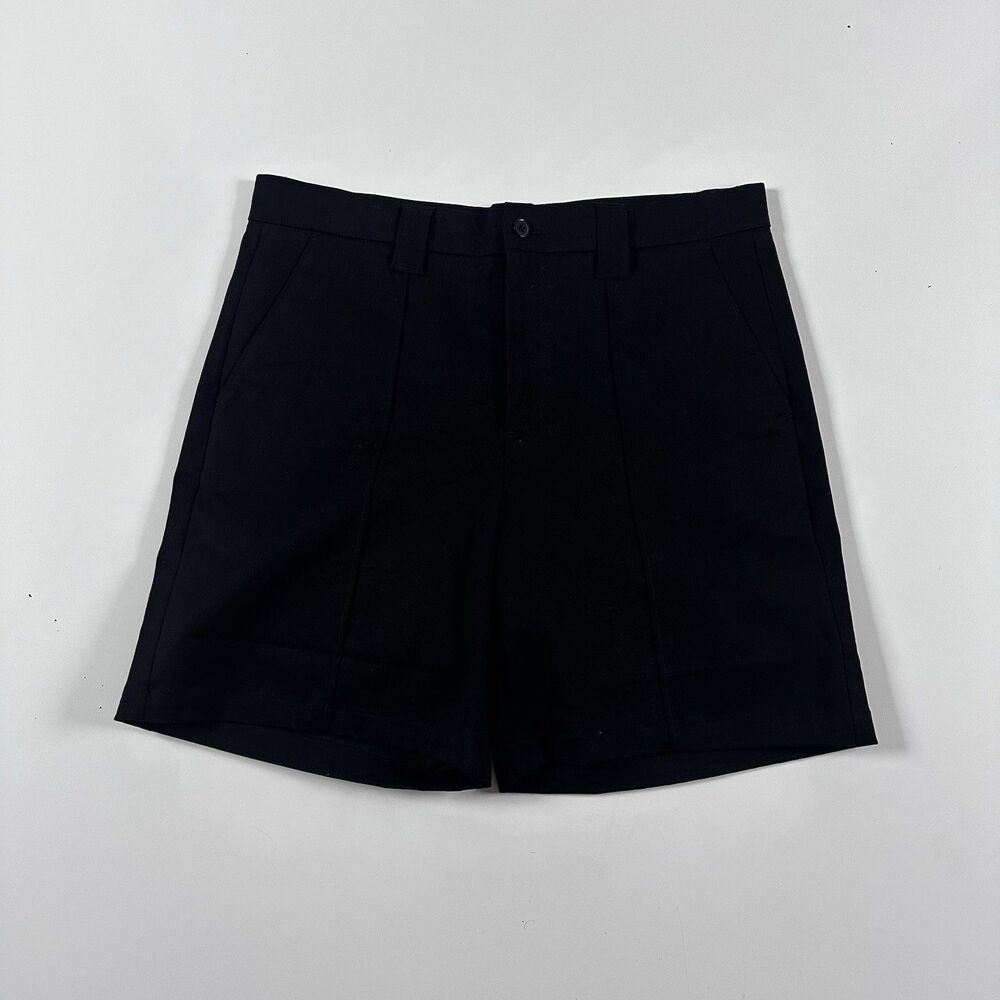 Malbon Golf Core Pleated Walking Shorts Men's Black Size 32